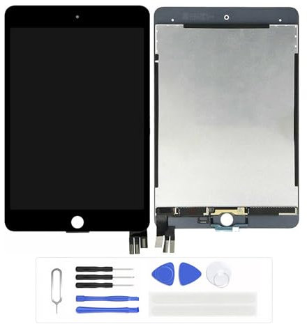 Generico Schermo LCD per iPad Mini 5 7.9 2019 A2133 A2125 A2124 A2126 LCD Display Digitizer Vetro Touch Schermo Ricambio Assembly (Nero)