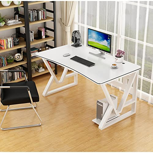 JMOZHCD Gaming-Schreibtisch, großer Computertisch, Heimbüro, PC, Laptop, Workstation, Gaming-Computertisch für PC, großer Computertisch für Heimbüro (Wei? L 120CM)