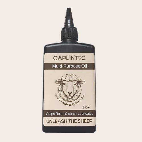 CaplinTec Multi-Purpose Oil | Long-Lasting Multipurpose Lubrication for Home, Garden, DIY, and Machinery | Natural Composition | Easy-to-Use Applicator | Versatile & Safe (100ml)