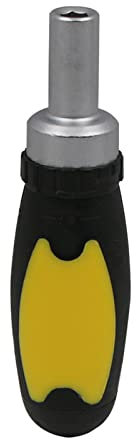 Mango de destornillador de carraca sin puntas, soporte de puntas de destornillador de 1/4 pulgadas con mango de destornillador