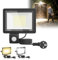 Froadp LED Außenlampe mit Bewegungsmelderr Aussen Strahler mit 150cm Stromkabel IP66,100W Außenstrahler aus Aluminium-Druckguß,Fluter Licht für Garten,Terrasse,Garage,Hof (Mit Stecker, Warmweiß)