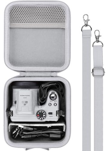 Baval Camera Case Compatible with KODAK PIXPRO AZ405/AZ425/AZ255/AZ401/AZ528 Digital Camera Vlogging Camera,White Case