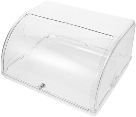 Alipis Vintage Bread Saver Container with Rolling Top Lid for Kitchen Countertop Sturdy Plastic Bread Loaf Storage Box with Multifunctional Design for Pastries