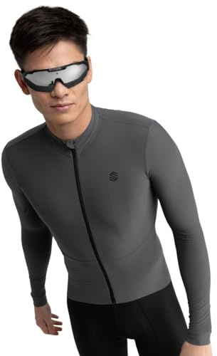 SIROKO - Thermo-Radtrikot für die Übergangsjahreszeiten M7 Sampeyre - M - Grau