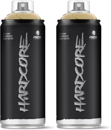 Montana Colors MTN Hardcore Oro Metalizado, Spray 400ml (Paquete de 2)