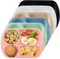 UNQMAG Divided Dinner Plates for Kids & Adults, 6 Pcs 12 Inch Unbreakable Portion Control Plate with 5 Compartments, Toddler Plates Set, PP Material Reusable, Microwave & Dishwasher Safe
