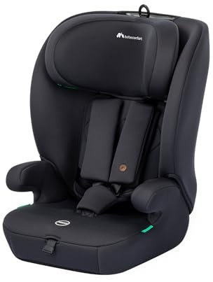 Bebeconfort Ever i-Safe, Mitwachsender Kindersitz 9-36 kg, 15 M.–12 J., 76–150cm, Kindersitzerhöhung, R129-Sicherheit, Seitenaufprallschutz, 11 Kopfstützenpositionen, Integrierte Armlehnen, Full Black
