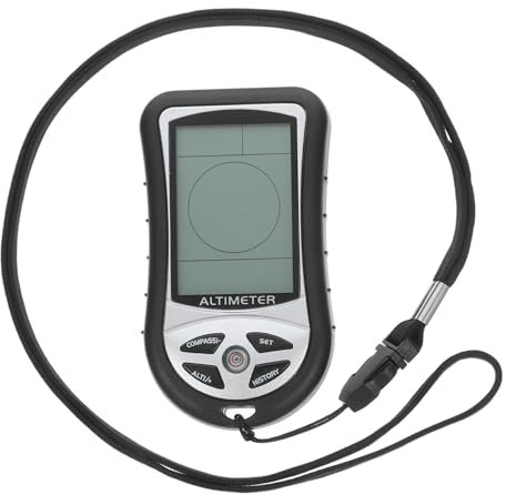 Toyvian Bergsteigerführer Luftdruck Handhöhenmesser Taschenkompass Orientierungs-kompass Silva Ranger Kompass Autokompass Angelbarometer Barometer Höhenmesser Kompass Jagdkompass Black Abs