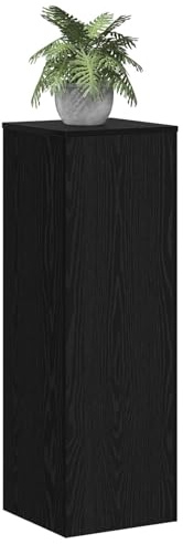 vidaXL Pflanzenständer Schwarz Eichen-Optik 33 x 33 x 100 cm | Passt super zu jeder modernen Einrichtung, Aus starkem MDF gemacht, Top für Zimmerpflanzen