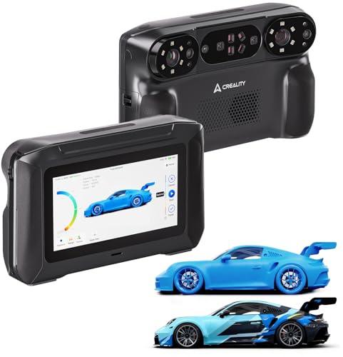 Creality Sermoon P1 3D Scanner, Handheld Tri-Mode 22+7+1 Blau Laser & Infrarot 3D Scanner, 6 Touchscreen, Standalone & PC Modi, 0.02mm/m Genauigkeit, für Modifizierte Fahrzeuge,Reverse Engineering