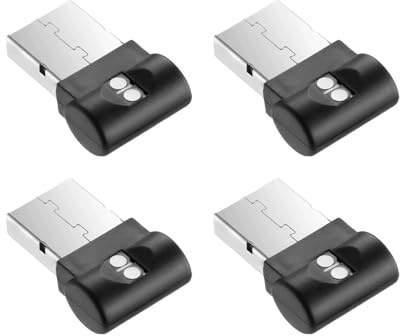 AOUZOVLI 4 Stück USB Nachtlicht Birne Auto 7 Farben Einstellbar,LED Innenraum Umgebungslicht Plug in USB Schnittstelle, Für Auto-Innenraum, Raumatmosphäre Und Nachtlicht