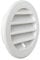 La Ventilazione T8DRB Griglia Plastica Tonda da Incasso, Bianco, 96 mm