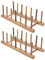 Z ZICOME Set of 2 Bamboo Wooden Dish Rack Plate Rack Stand Pot Lid Holder Kitchen Cabinet Organizer