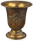 Pokal Amphore Dekovase Vase Blumenvase Antik Metall Vintage Deko Retro Design (LN52-4a 17,5 cm Hoch Gold)