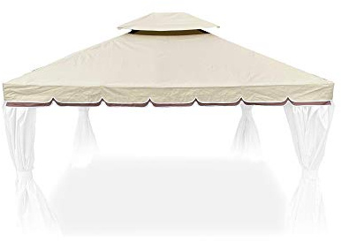 San Marco Ersatzplane für Pavillon 3x3m, 380g/m², Wasserdicht, Winddicht, UV-Schutz, für Temporäre Beschattung