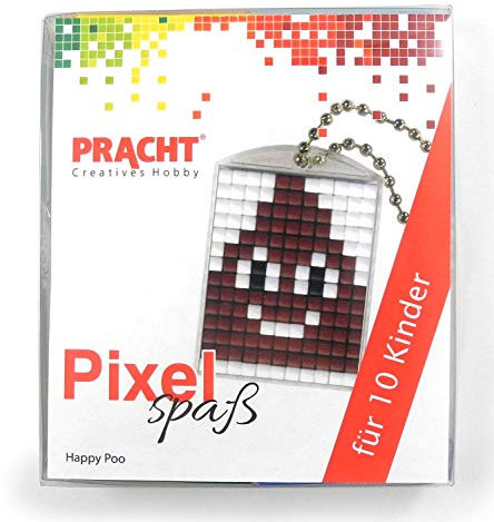 Pixel P90058-19501 Spaß Bastelset Monster, mit 10 Medaillons zum Pixeln, einfaches Stecksystem ohne Bügeln und Kleben, für Kindergeburtstag, Bastelnachmittag, Schulen und Kitas