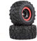 KEEDA 2PCS 165mm Gummi Reifen und Beadlock Felgen 17mm Sechskant Räder für 1/8 Redcat HPI HSP Hobao RC Monster Truck (A, Rot)
