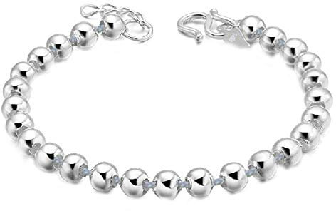 Onefeart Weißes Gold überzogen Armband Frauen Glücklich Hohl Bohnen Design Elegant Stil Weißes Gold