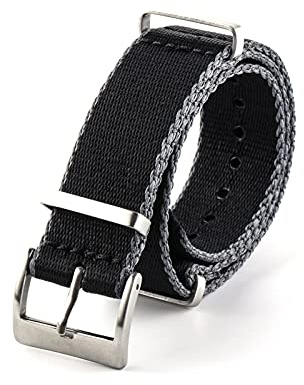 ALMVIS Canvas Armband Universal Watch Strap Fit for SKX007 Seamaster 300 Bond Kaliber Armband Zubehör 20mm 19mm Zulu NATO Nylon 007(37 EU,19mm)