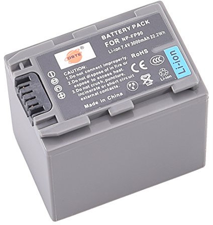DSTE Rechargeable Li-ion Battery Compatible for NP-FP90 and Sony DCR-HC16,DCR-HC16E,DCR-HC17,DCR-HC17E,DCR-HC18,DCR-HC18E,DCR-HC19E,DCR-HC20, DCR-HC20E,DCR-HC21 Camera