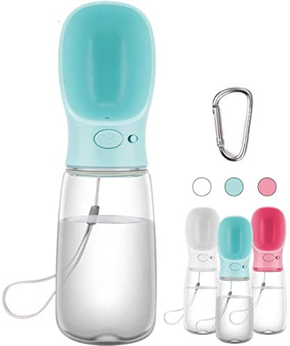 COTOP Botella para Perros, 550ml dispensador de Agua Antibacteriano para Mascotas, Taza para Beber para Mascotas al Aire Libre (Verde)