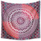 KnSam Wandteppiche Wandtuch Rotes Lila Vintage Mandala 130X150 cm Wandteppich Dekoration