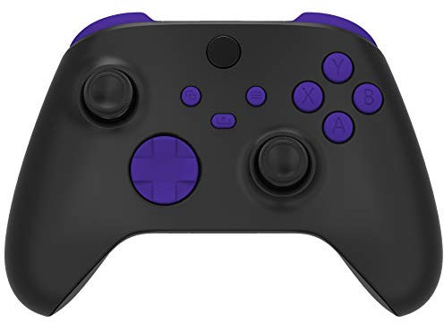 eXtremeRate Tasti Pulsanti Ricambio per Xbox Series X Controller Trigger LB RB LT RT Bumper Grilletti D-pad Pulsante ABXY per Xbox Series S Joystick(Viola)