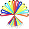 WEZEBEL Packung mit 12 strapazierfähigen Polyester Lanyards mit Sicherheitsverschluss - Verfügbar in Regenbogen-Mix & einfarbigen Farben (6 Farben sortiert, 12er-Pack)