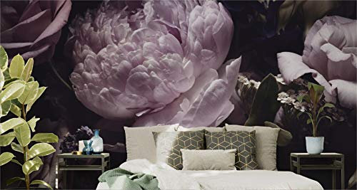 Muralo Vlies Fototapete 450 x 300 Pfingstrosen Blumen Blätter Tapete Natur Pflanzen Flora Leben Wohnzimmer Schlafzimmer Wandbilder XXL Wand Br. 450 cm x Hö. 300 cm