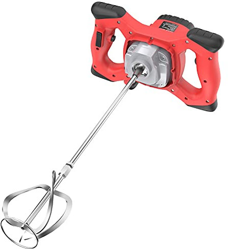 IMAYCC Mörtelrührer Rührwerk 2100W, 270-930U/min 6-Gang Einstellung Betonmischer 220V, M14 Spiralstange Rührer für Mörtel Ø 120 mm, Handrührgerät für Futter, Gips, Farbe Zementmischmaschine