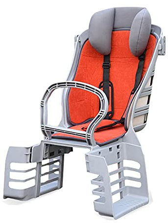 Fahrrad Kindersitz Hinten Fahrrad Kindersitze Sitz Fahrradträger mit Rückenlehne Abnehmbares Kissen und Kopfstütze Erwachsene Fahrradzubehör für Kinder Kleinkinder Kinder