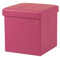 La Maison Large Ottoman Foldaway Storage Blanket Toy Box Bench Faux Leather Practical Bench Blanket Box (Fushia, 38cm x 38cm)