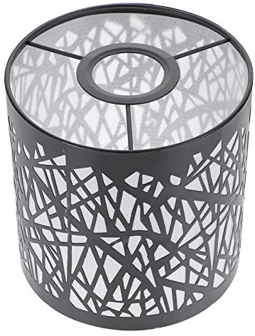 SOLUSTRE Tischlampe Lampenschirm Metall E27 Nachttischlampe Wandlampe Schirm Schwarz Schatten Eisen Kunst Hängeleuchtenschirm Tischlampenschirm Pendelleuchte Stehleuchte Schutzhülle