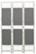 vidaXL Paravent 3-TLG. Raumteiler Trennwand Stellwand Spanische Wand Sichtschutz Umkleide Faltwand Raumtrenner Grau 105x165cm Stoff