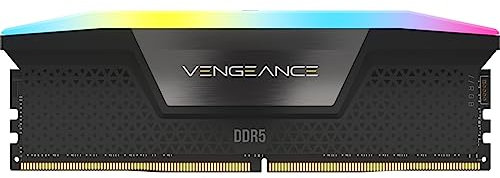 Corsair VENGEANCE RGB DDR5 RAM 48GB (2x24GB) 7000MHz CL40 Intel XMP iCUE Kompatibel Computer Speicher - Schwarz (CMH48GX5M2B7000C40)