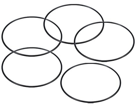PATIKIL 5 Stück Dichtungsringe O-Ringe Gummidichtung 95mm AD 90mm ID 2.65mm Breite Nitrilgummi Unterlegscheibe Dichtungssatz Gummischeiben für Wasserhahn Autoreparatur Schwarz