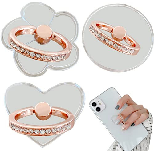 Fezf 3er Pack Handy Ring Halter, Handy Ring Halter, Handy Ring Grip, Handy Ringe für Smartphones, 3 Styles