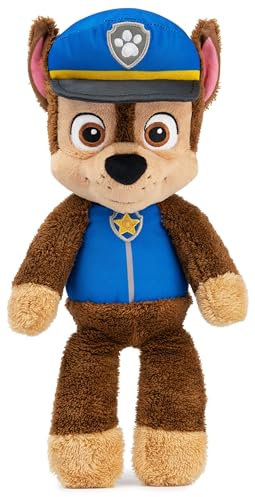 Paw Patrol - Gund - Pat Patrouille - Chase Taille 35 cm - Peluche Chien - Lavable en Surface - Pat Patrouille Jouet Premier Age - Peluche Bébé - Jouet Bébé 1 an et +