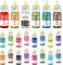 Colorant Alimentaire Gel - Colorant Alimentaire Sans Goût pour Gâteaux, Cuisson, Fondant, Macarons - Gel Food Colouring Vibrant pour Décoration de Gâteau, Glaçage, Pâtisserie, Artisanat - 22 x 6ml