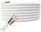 SHPELEC® FLEXIBLE White Cable 3183Y 0.75mm, 1.0mm, 1.5mm, 2.5mm BASEC Approved White PVC LED Lighting 5m 10m 15m 20m 50m (1.0mm 3 Core - 10metres)