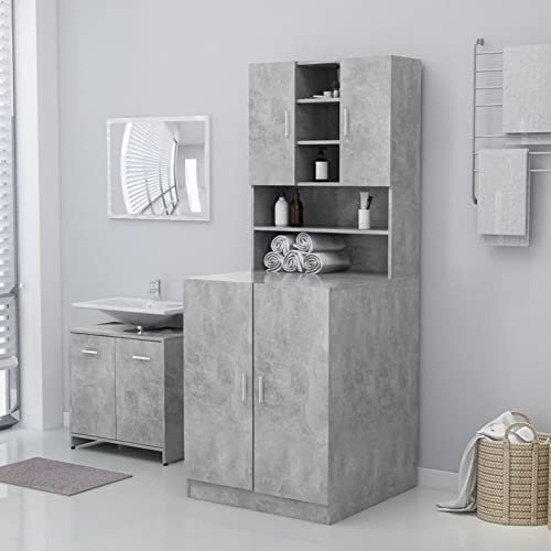 GuyAna Mobile per Lavatrice Grigio Cemento 71x71,5x91,5 cm,Casa e Giardino,Accessori elettrodomestici,Accessori lavatrici e asciugatrici,Accessori per lavatrici e asciugatrici(SPU:808399)