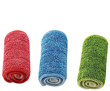 Mobestech Mop Head Pad Cleaning Kit 3 Pcs Mops for Cleaning Floors Without Bucket Spray Mop Mops Cloths Reusable Microfiber