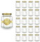 Espirito Rebelde 20x Petit Pot de Miel Hexagonal avec Couvercle 80ml - Idéal pour la Conservation de Miel, Confiture, Épices, Yaourt