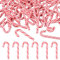 DICOSMETIC 50Pcs Red White Candy Canes Plastic Candy Canes Mini Christmas Candy Cane Candy Garland Ornaments Phone Cake Decor Tree Candy Decoration for Xmas Party Home Decor