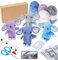 FREEBLOSS 5 Set Häkelset Häkelelefant, Häkeltiere Set Für Anfänger Mit Video Tutorials, Häkel Starter Set, Häkelgarn Und Haken Set Für Anfänger, Strickset als Geschenk
