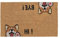 Fußmatte Kokosfaser Hi-Bye Hund - 70x40cm - Willkommens Fussmatte mit Antirutsch PVC & Kokos Oberfläche - für Hauseingänge, Flure, Außentüren, Wohnaccessoires - Schlichtes Originaldesign