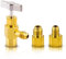 Alrens R134 Robinet à Réfrigérant Valve de Réfrigérant en Laiton pour Gaz Clim R134a Adaptateur R1234yf vers r134a pour Voiture ac Raccord Clim Auto R134a 1/4 Femelle et à 1/2 Mâle
