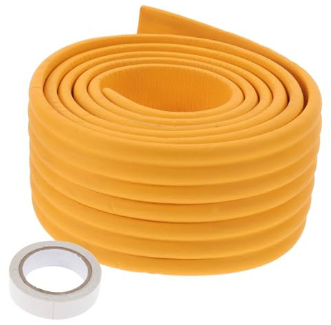 IWOWHERO Bunk Bed Ladder Cover Double-Layer Foam Stair Tread Protector Self-Adhesive Corner Guard for Ladder Steps Orange Sturdy Padding and Staircase Grip