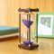 Grand sablier 60 minutes - Design vintage en bois - Décoration moderne pour la maison, la cuisine, le bureau (violet)