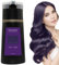 HaarfäRbeshampoo,Haarfarbshampoo füR Graues Haar,Mildes NatüRliches HaarfäRbeshampoo,HaarfäRbeshampoo füR MäNner und Frauen,Schnell und Sicher,Hair Dye Shampoo,Reduzierung Grauer Haare (Lila)